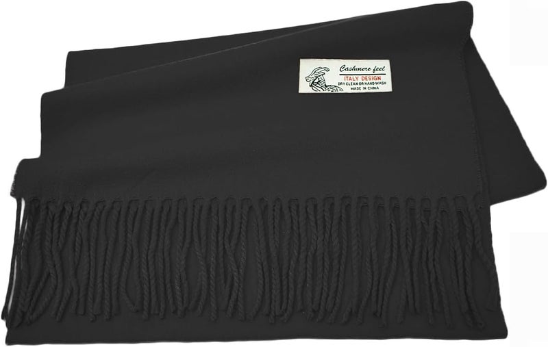 Glory Max Unisex Plain Solid Color Winter Scarf Cashmere Feel Soft Classic 72"x12" - Image 3